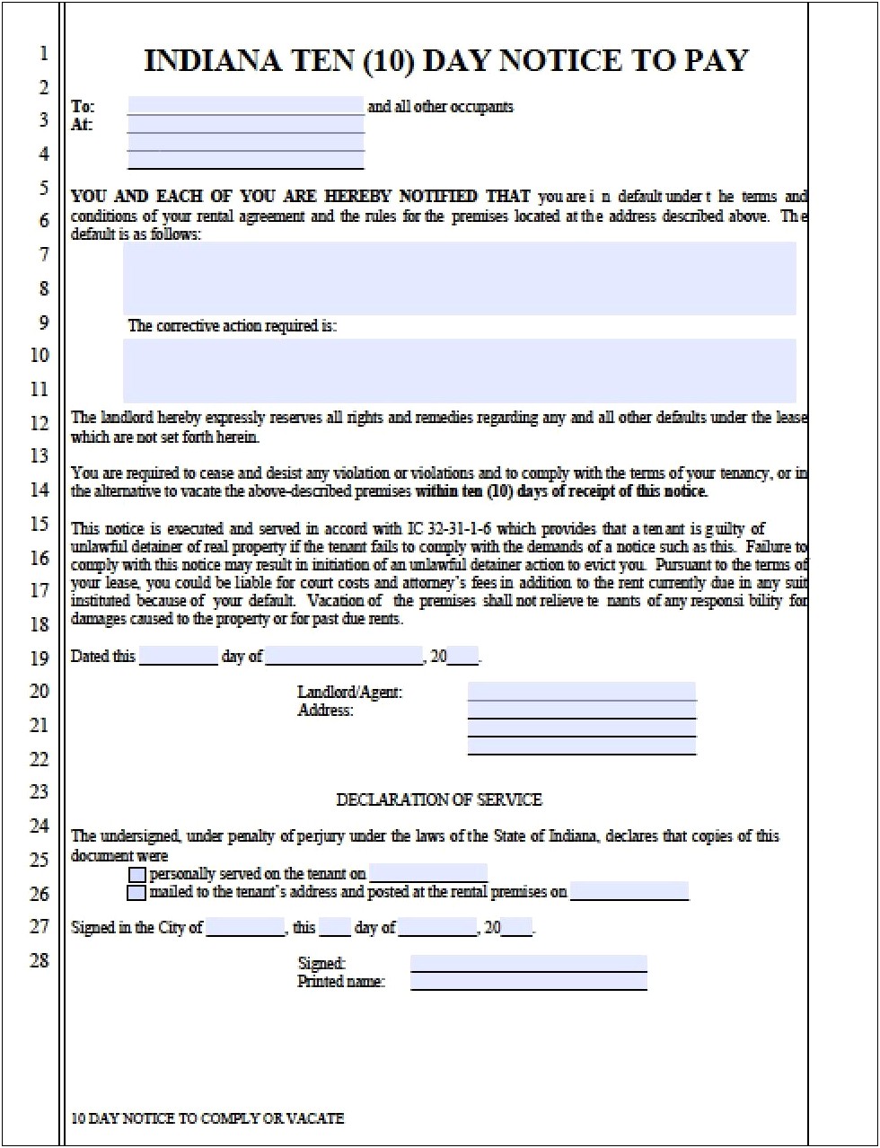 Sample Letter Eviction Notice Template Nc