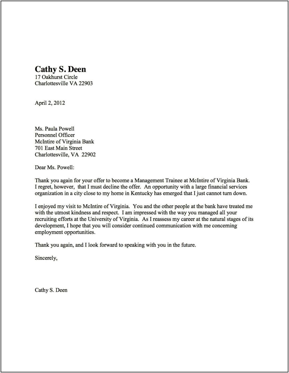 Sample Letter Of Rejection Of Insurance Offer Template