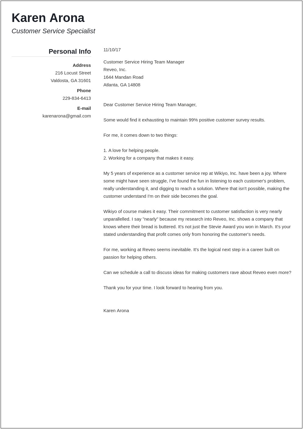 Sample Letter Template Without Including Your Address