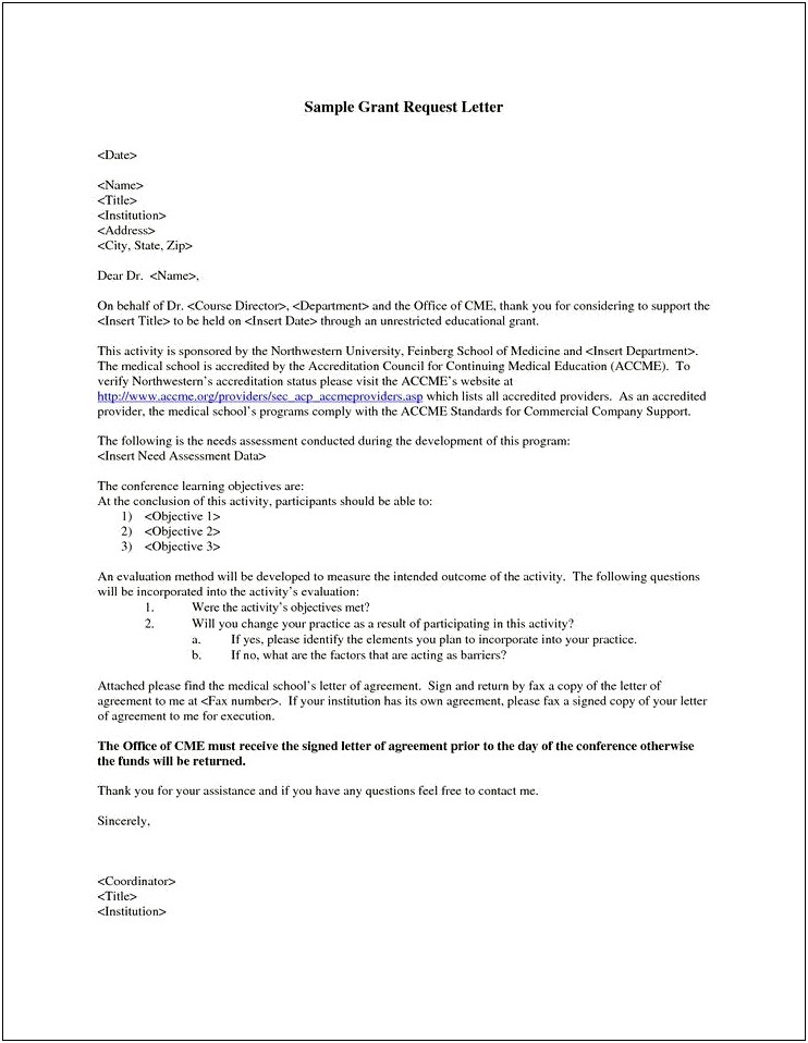 Sample Nonprofit Grant Introduction Letter Template