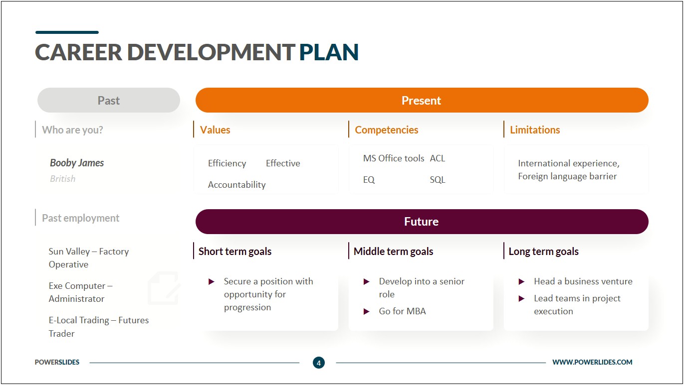 Sample Of Employee Development Plan Template