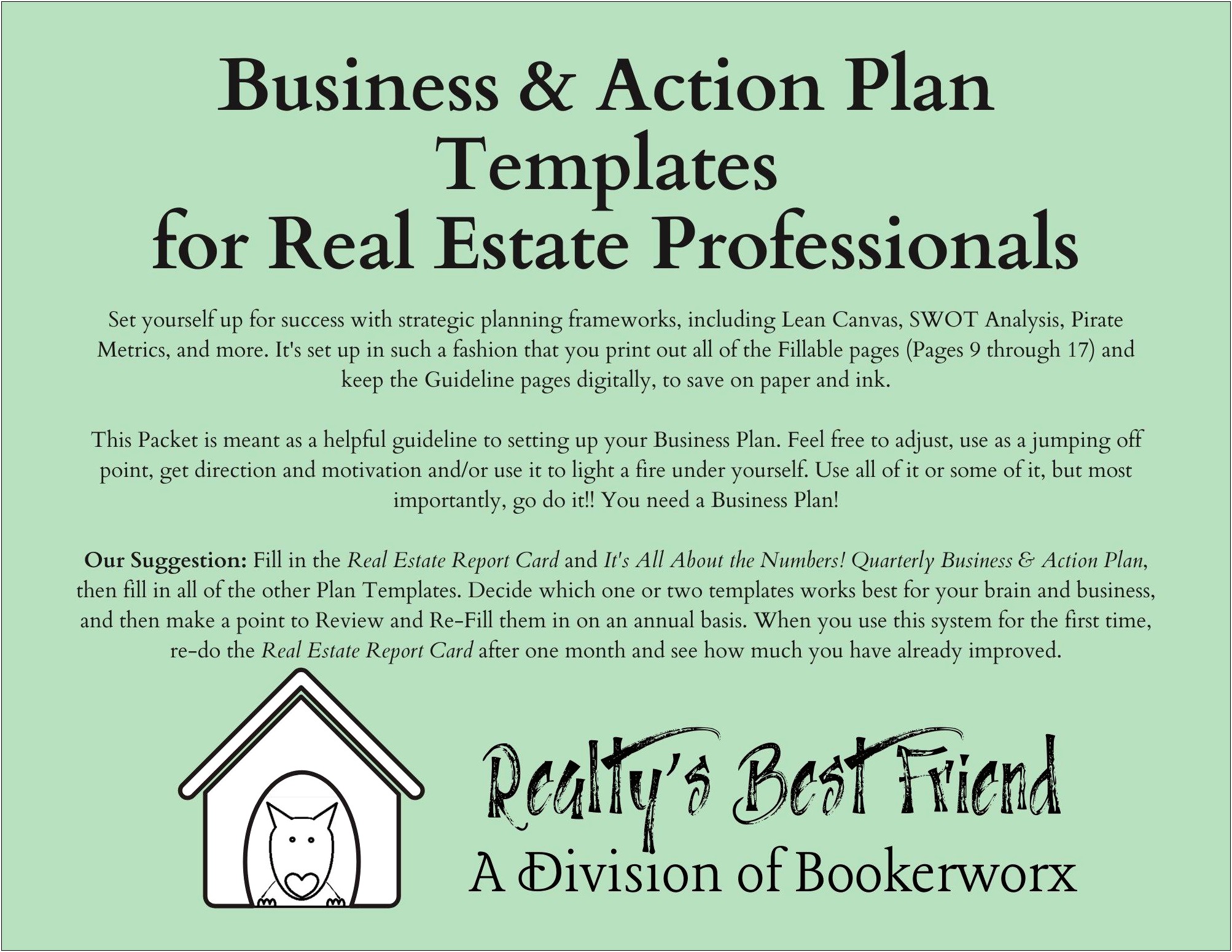 Sample Real Estate Business Plan Template