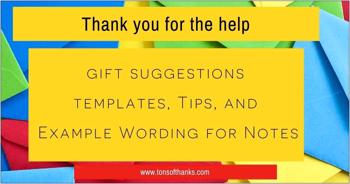 Sample Thank You Note Wording Templates