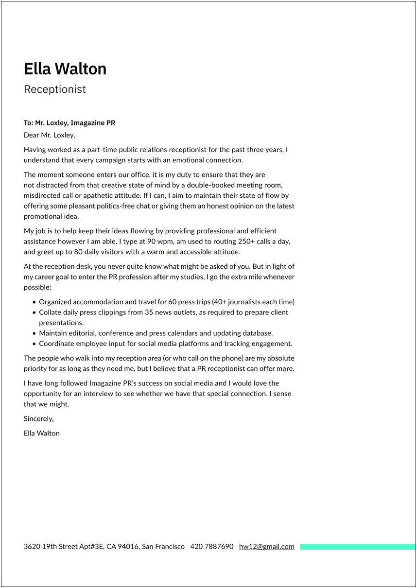 San Francisco School District Letter Template