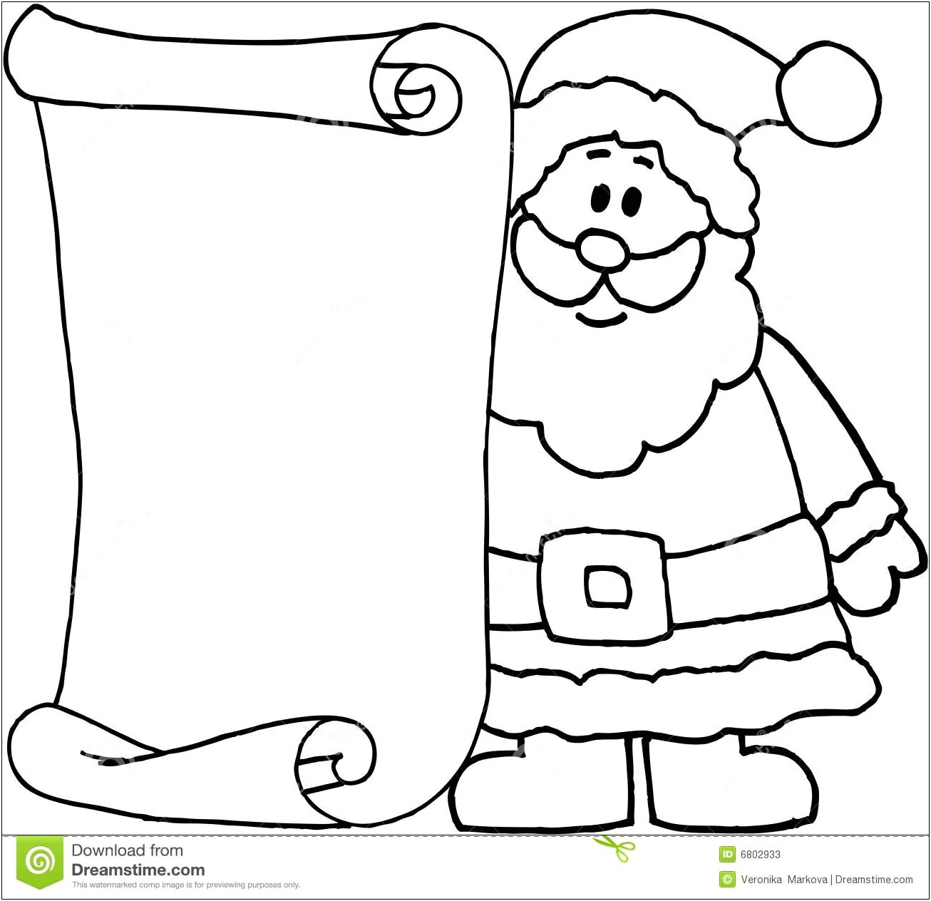 Santa Letter Template Black And White