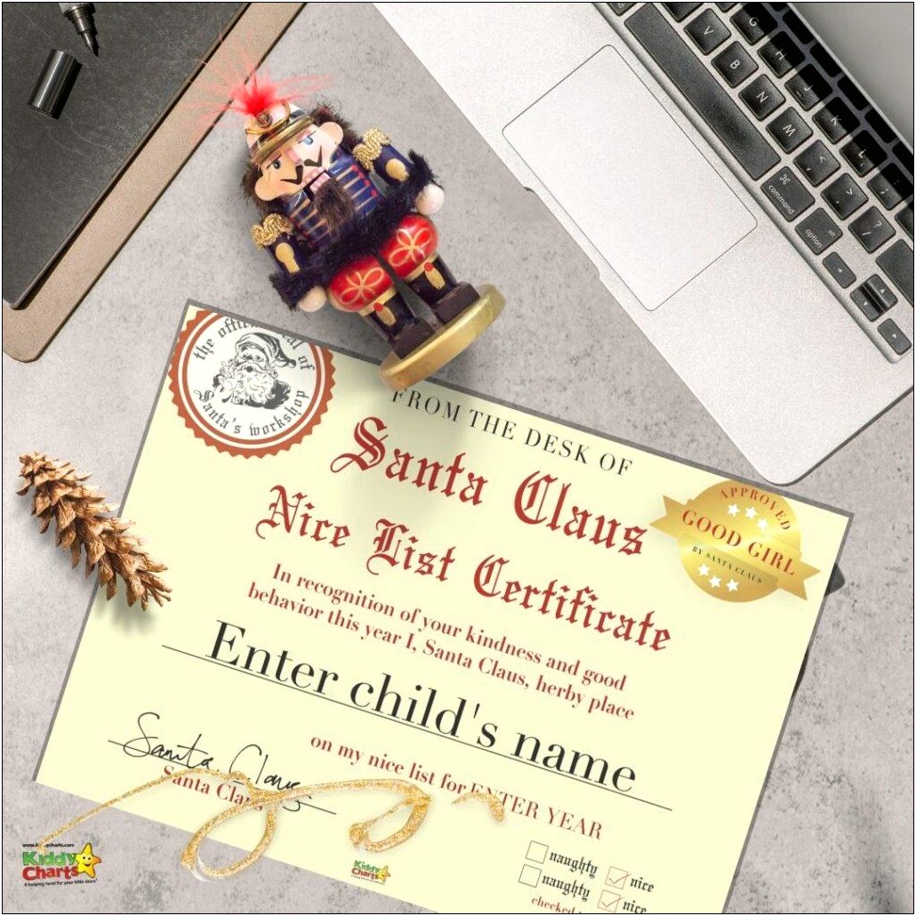 Santa Nice List Letter Template Free