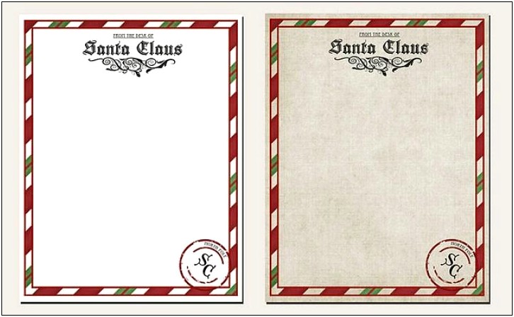 Santa To Letter Template Word Doc