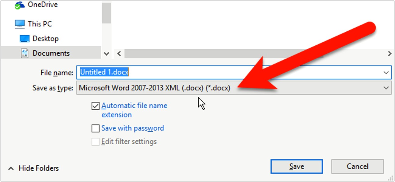 Save Current Word Template As Default