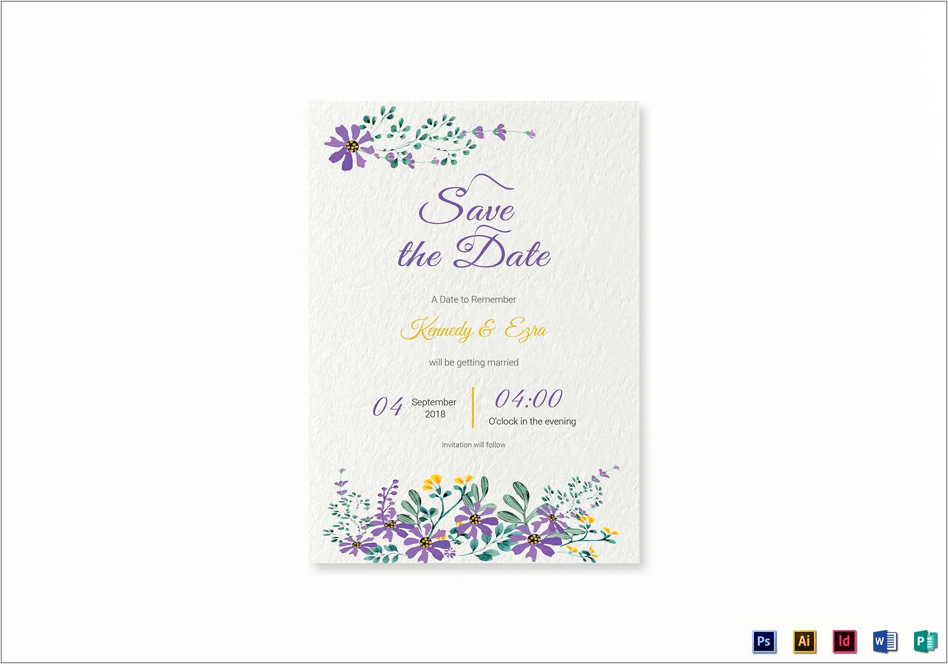 Save The Date Birthday Template Word
