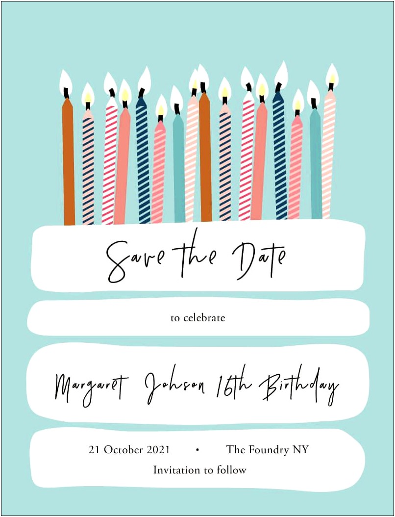 Save The Date Birthday Templates Microsoft Word