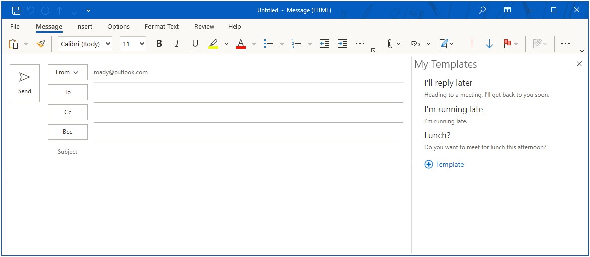 Save Word Document As Email Template