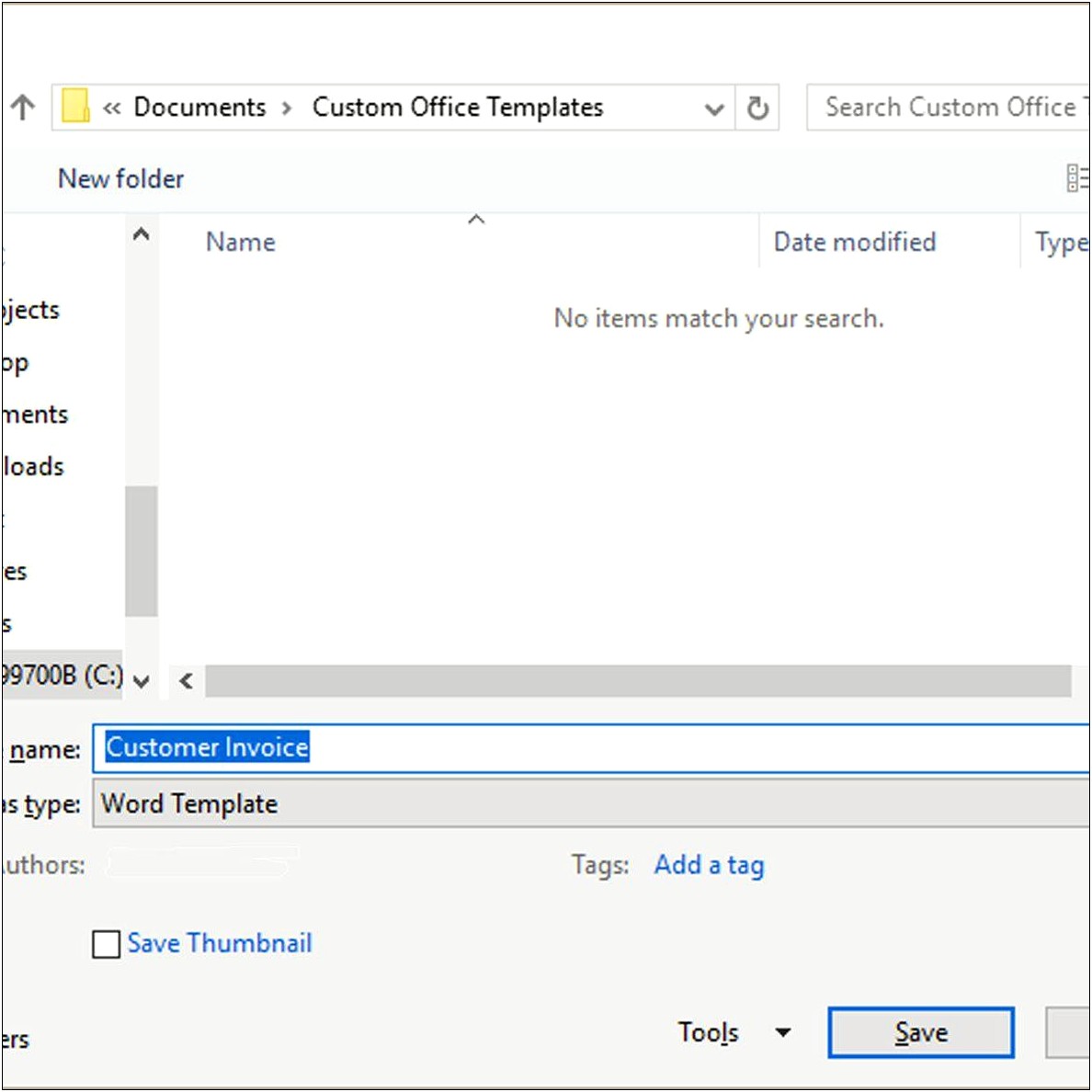 Saving A New Template In Word