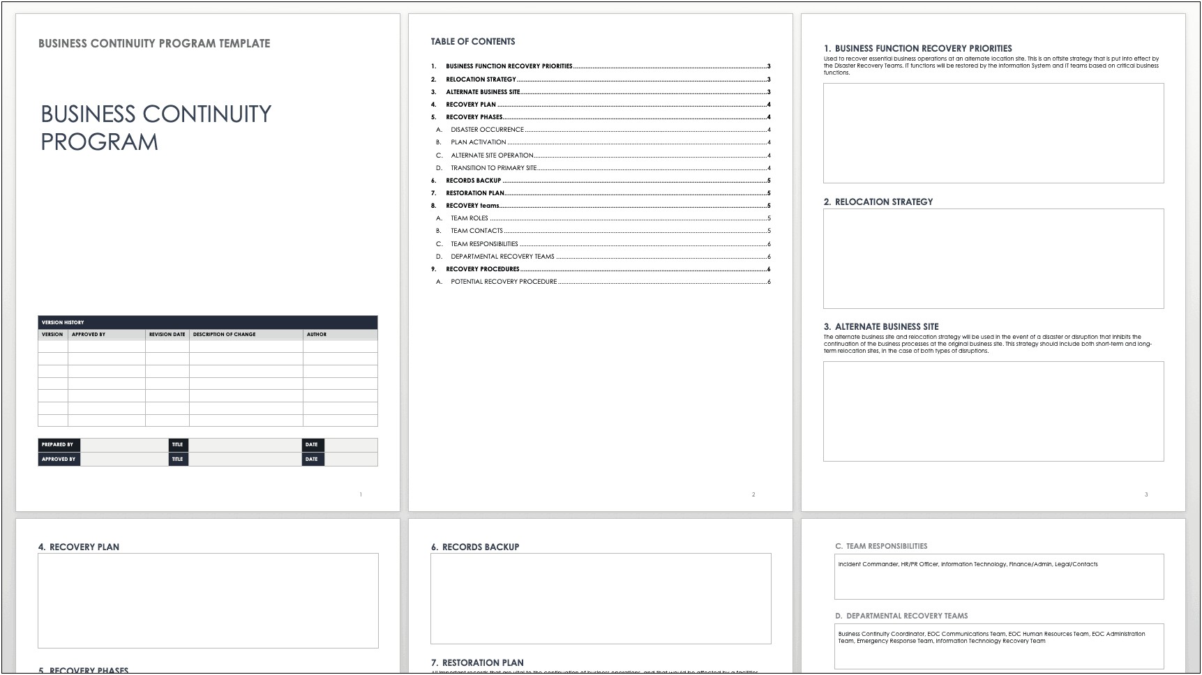 School Emergency Management And Business Continuity Plan Template