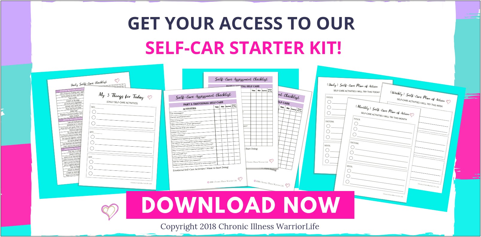 Self Care Plan Template For Helping Professionals