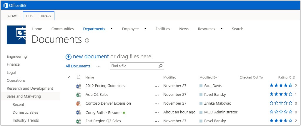 Sharepoint 2013 Document Library Word Template