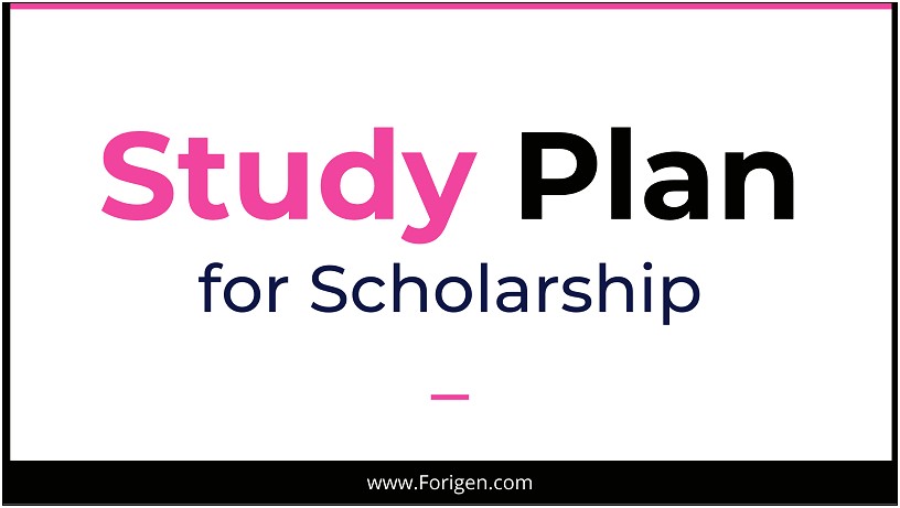 Short Course Scholarship Plan Templates For Netherlands