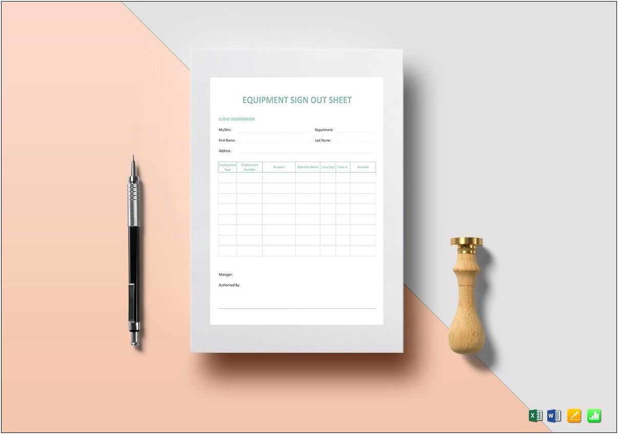Sign In Sign Out Sheet Template Word