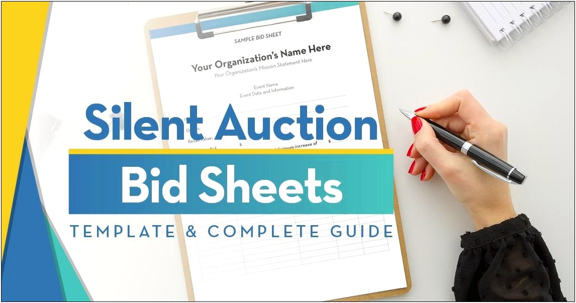 Silent Auction Bid Sheet Blank Template Microsoft Word