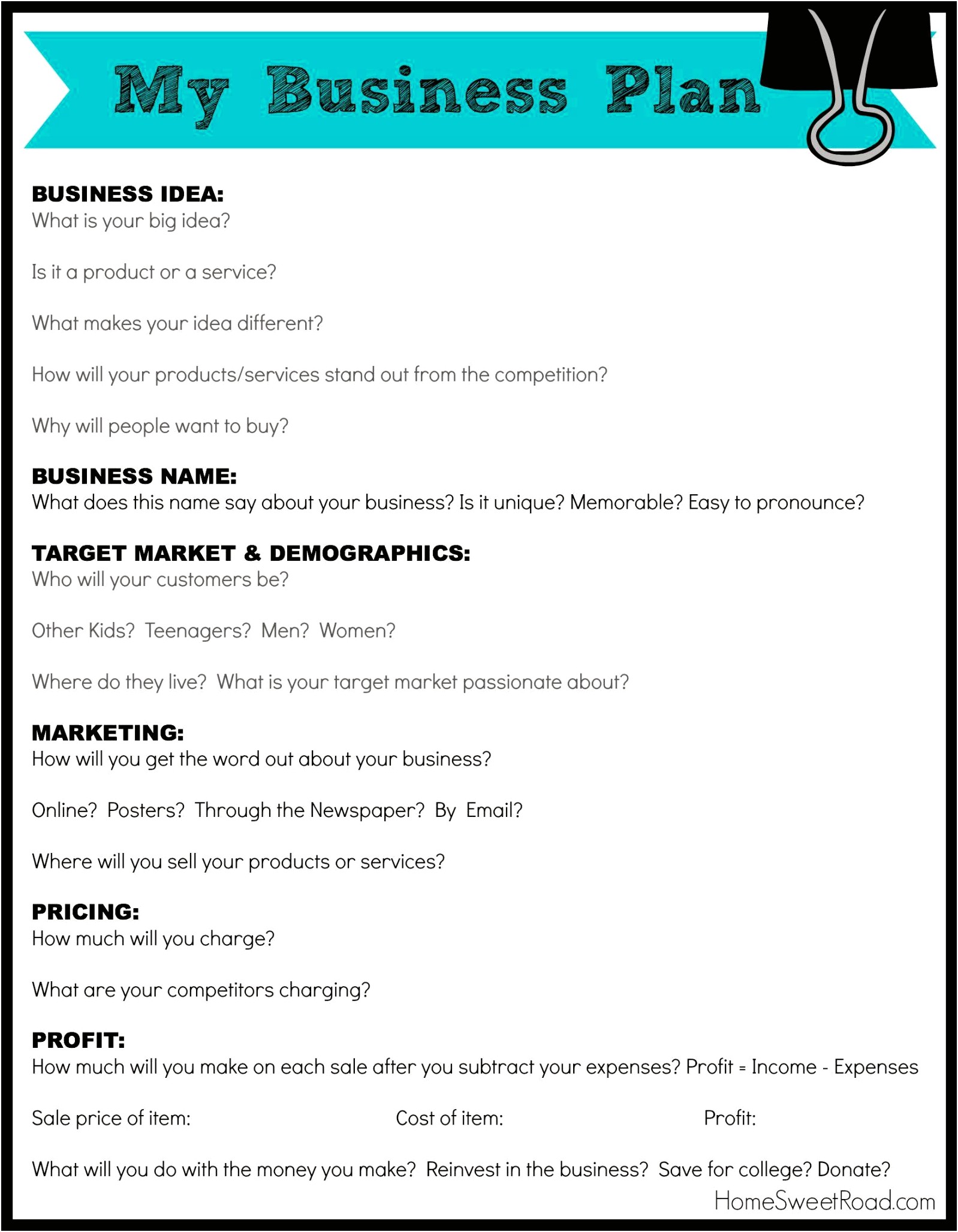 Simple Action Plan Template For Students