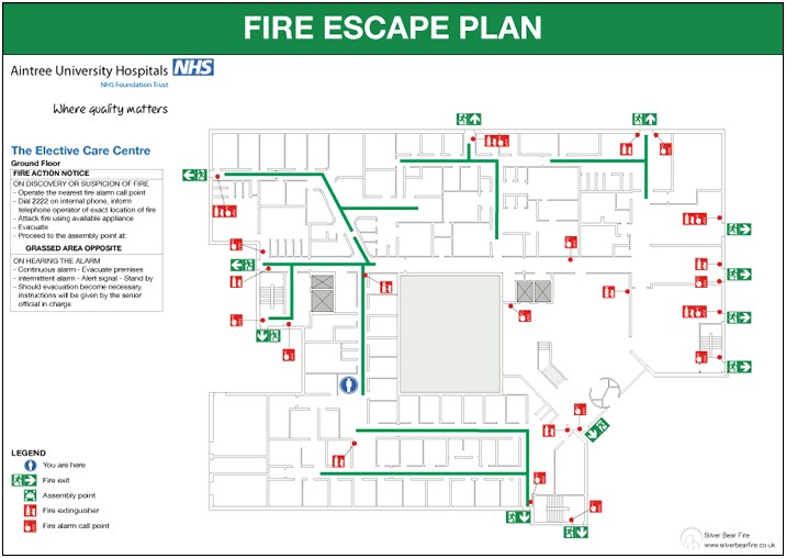 Simple Business Fire Escape Plan Template