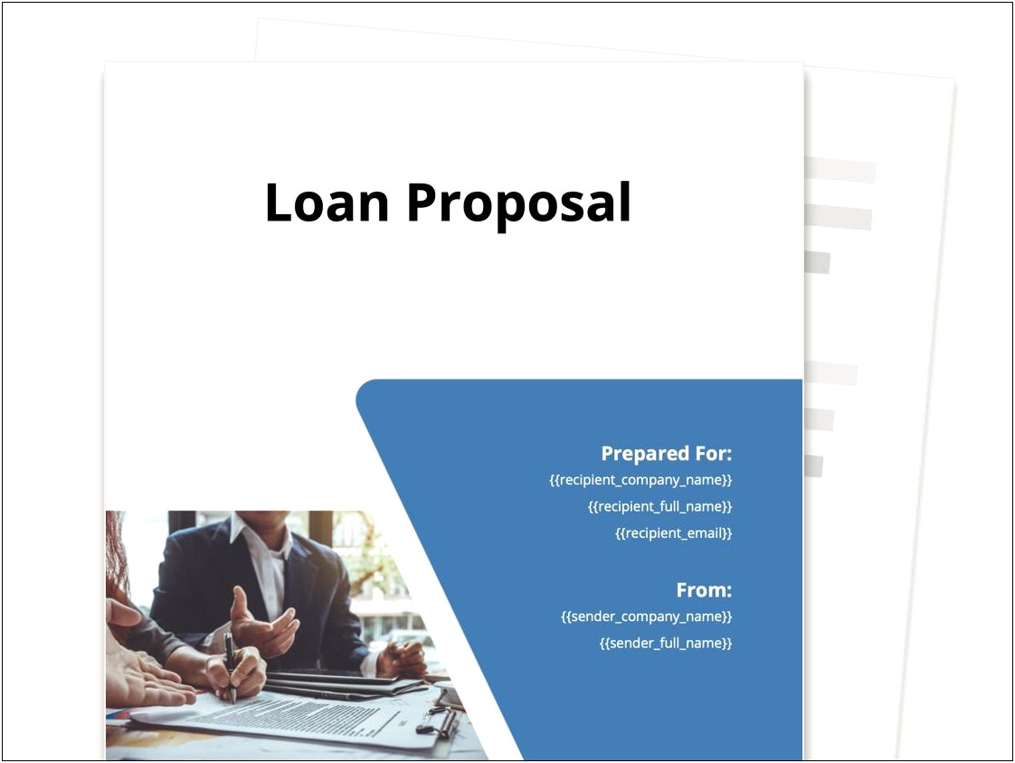Simple Business Loan Proposal Template Word