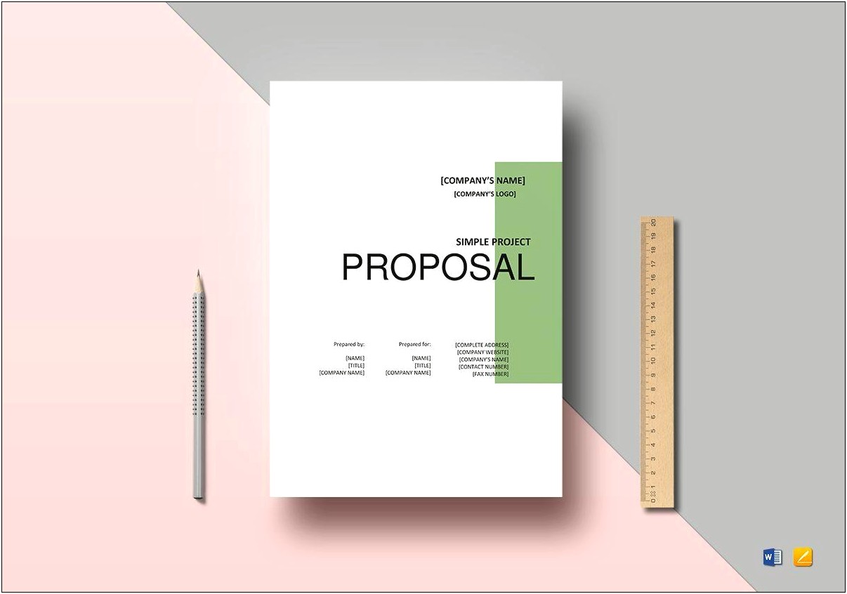 Simple Business Project Proposal Template For Word
