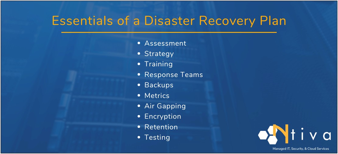 Simple It Disaster Recovery Plan Template