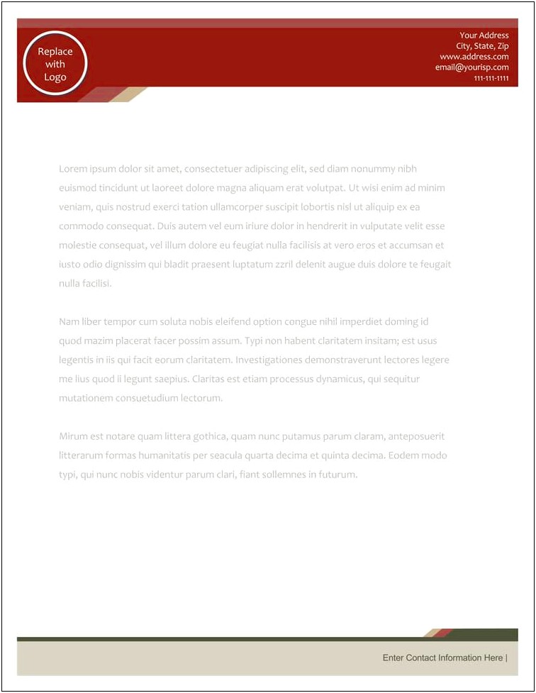 Simple Letterhead Templates Microsoft Word Free