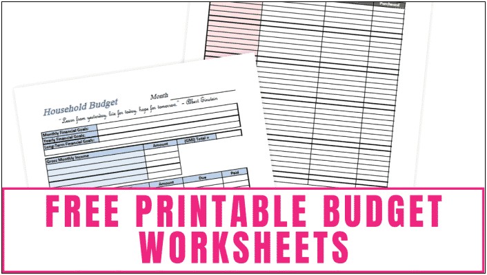 Simple Monthly Budget Template Word Document