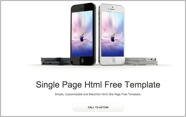 Simple One Page Template Free Download