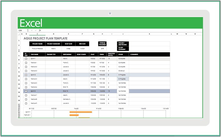 Simple Project Plan Excel Template Free