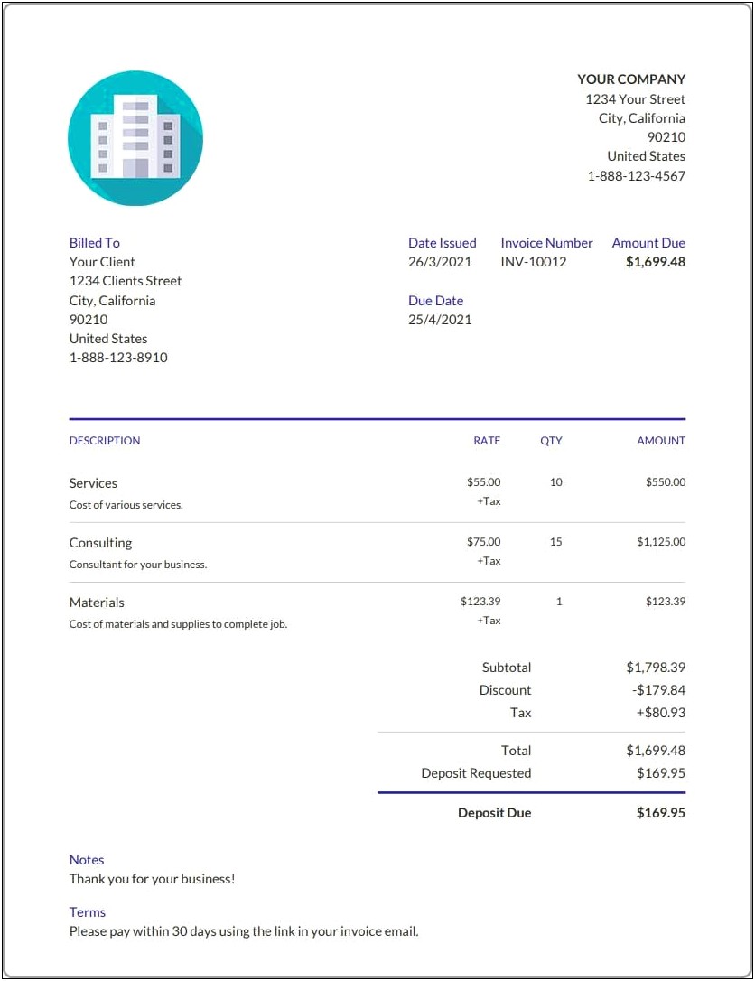 Simple Rent Reciepts Template For Word 2010