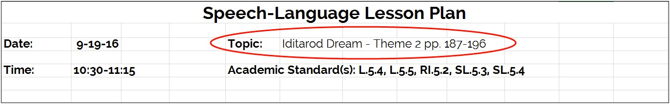 Slp Whole Group Lesson Plan Template