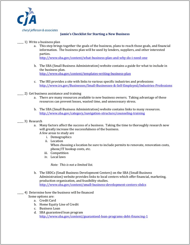 Small Business Administration Business Plan Template Examples