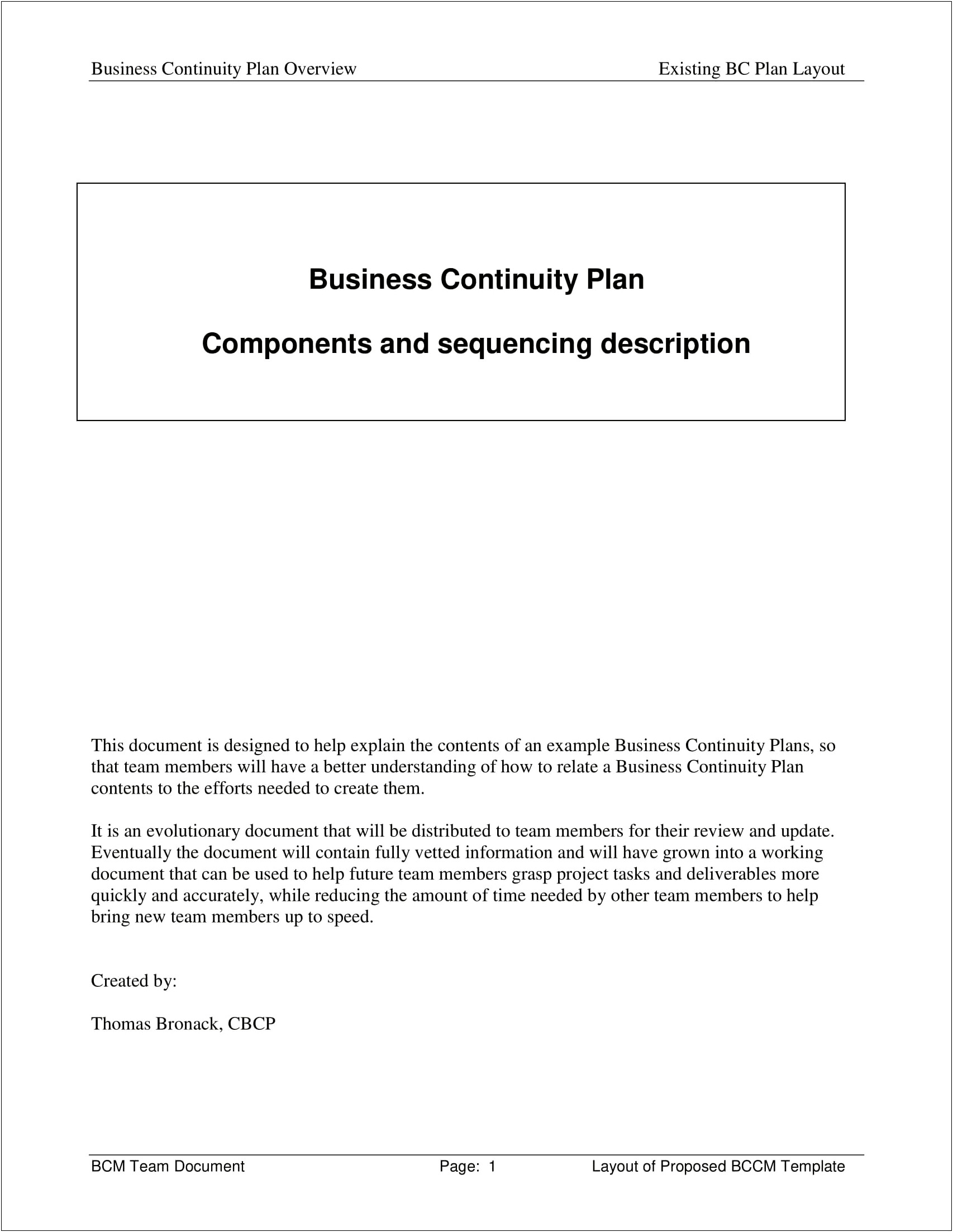 Small Business Bc Business Plan Template