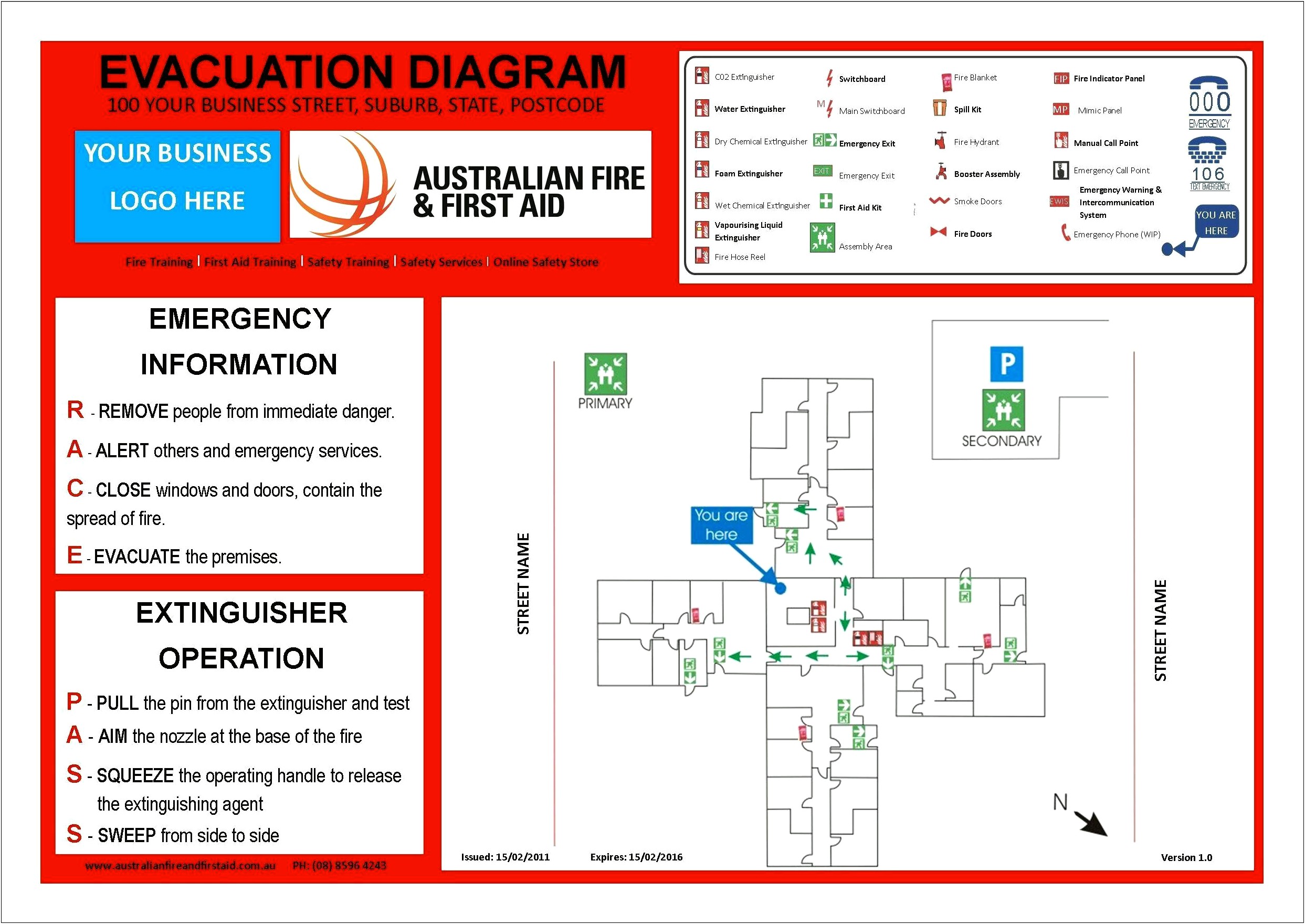 Small Business Fire Evacuation Plan Template