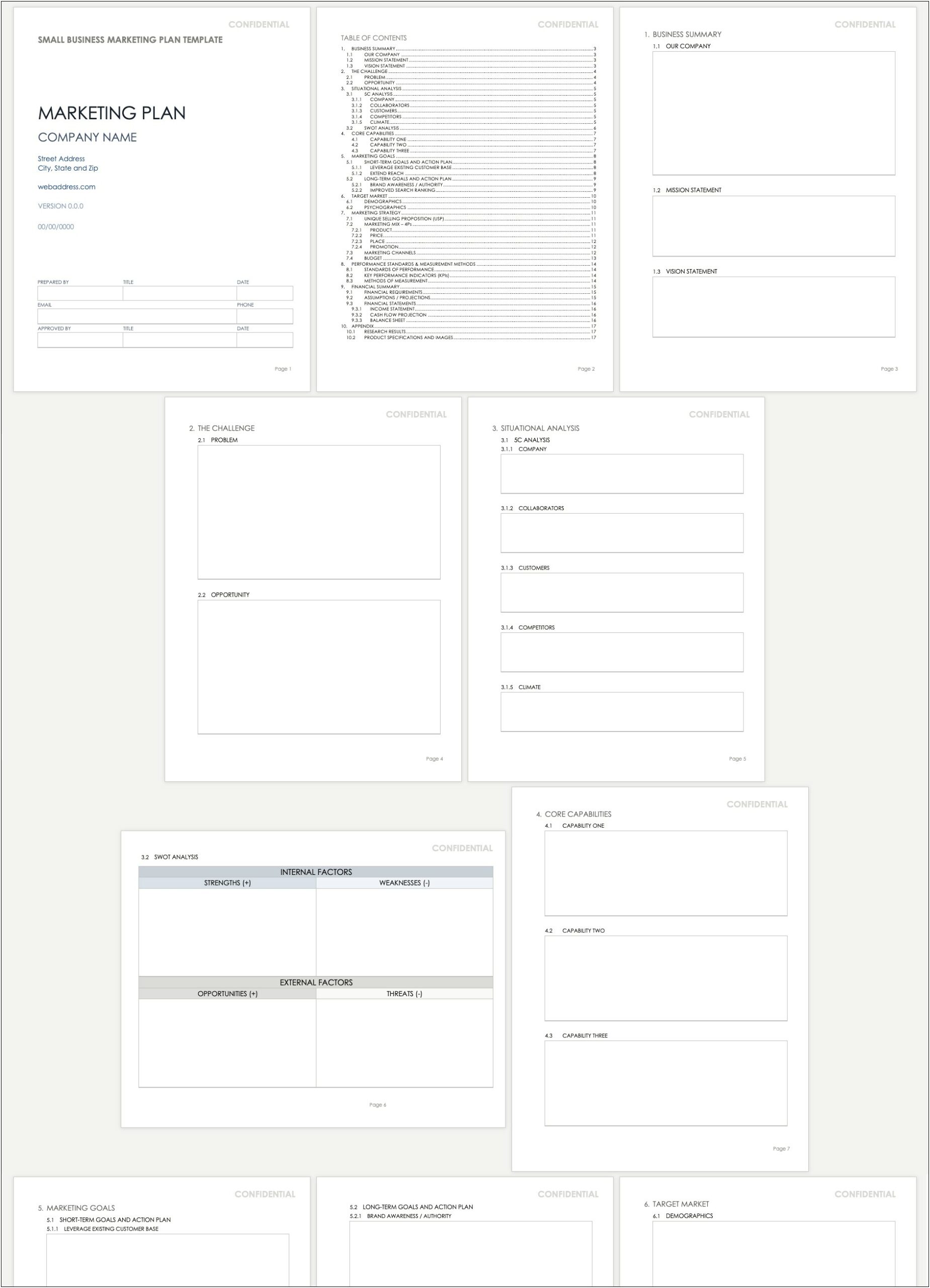 Small Business Marketing Plan Template Pdf