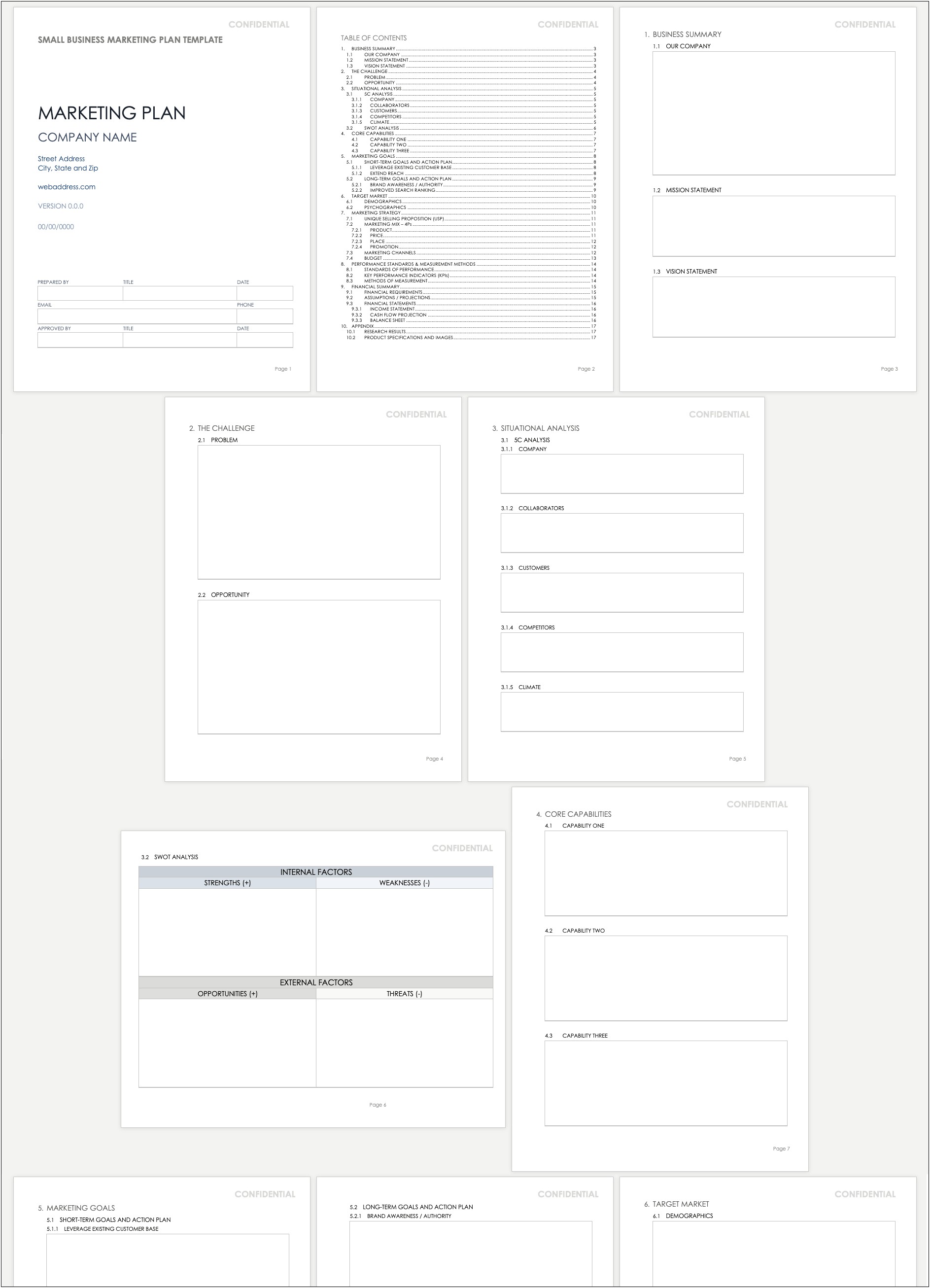 Small Business Marketing Plan Template Pdf