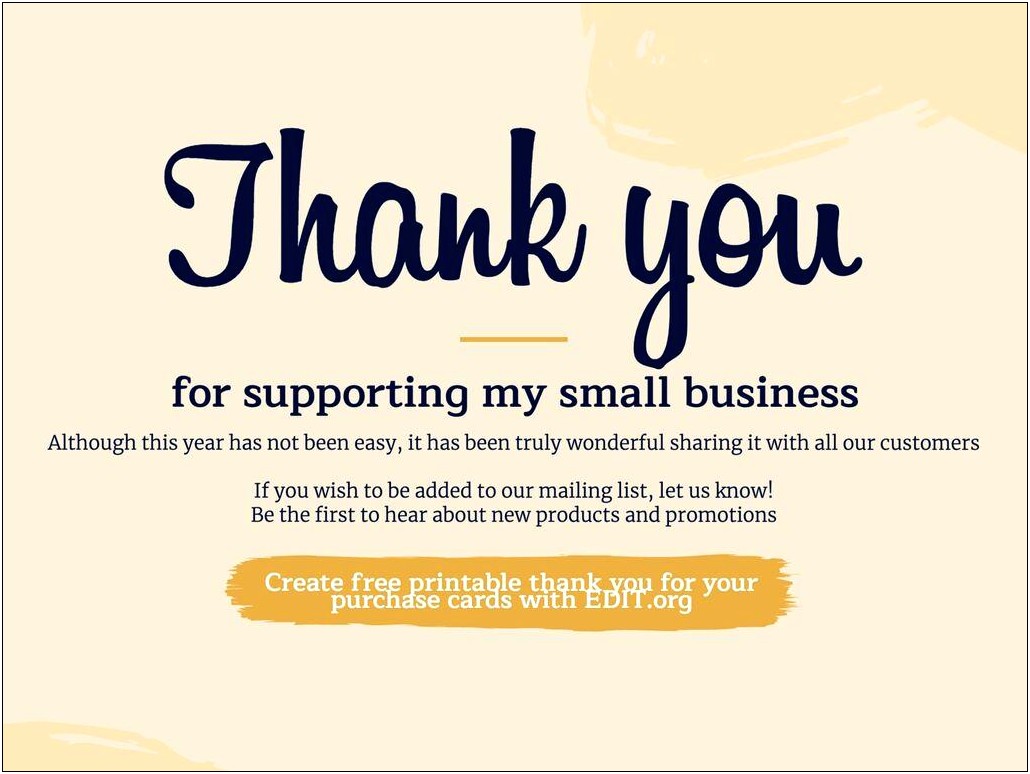 Small Thank You Note Template Word
