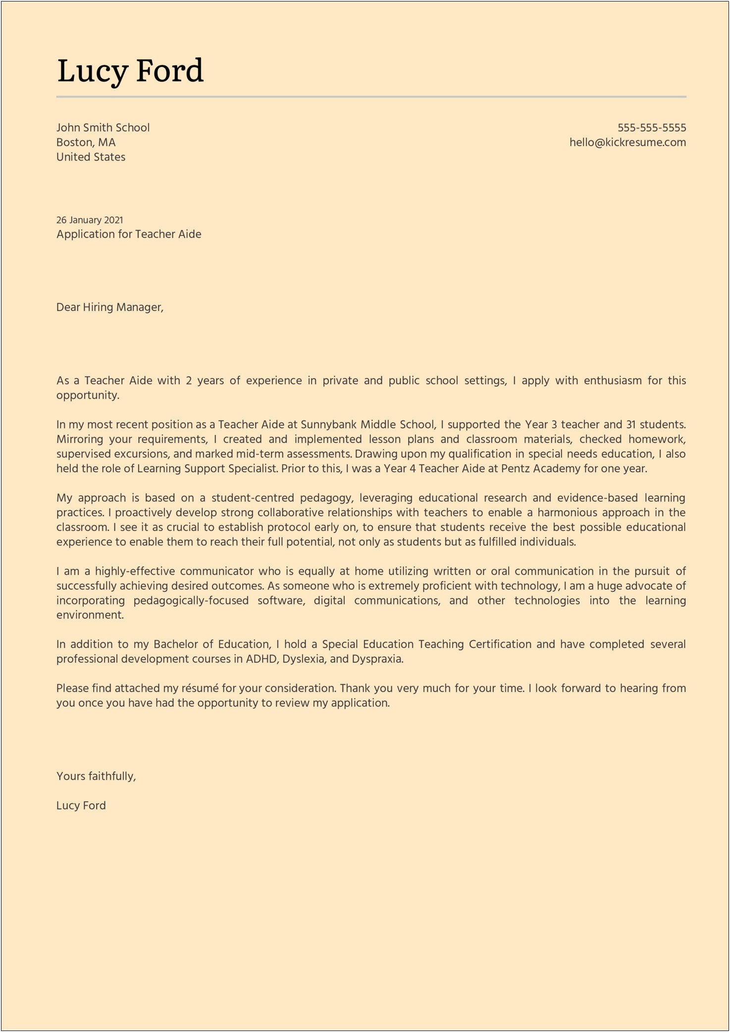 Smith School Of Business Cover Letter Template