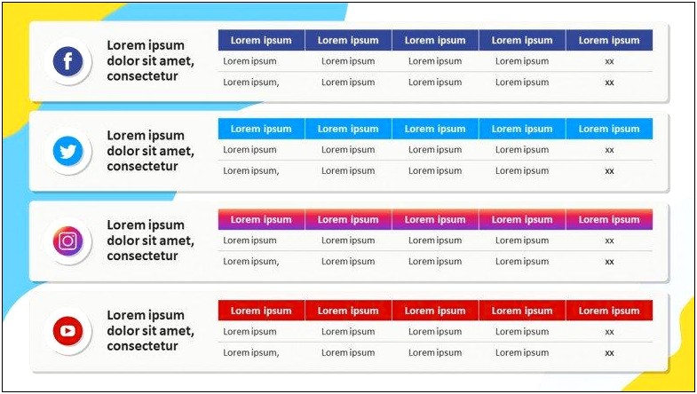 Social Media Content Calendar Template Word