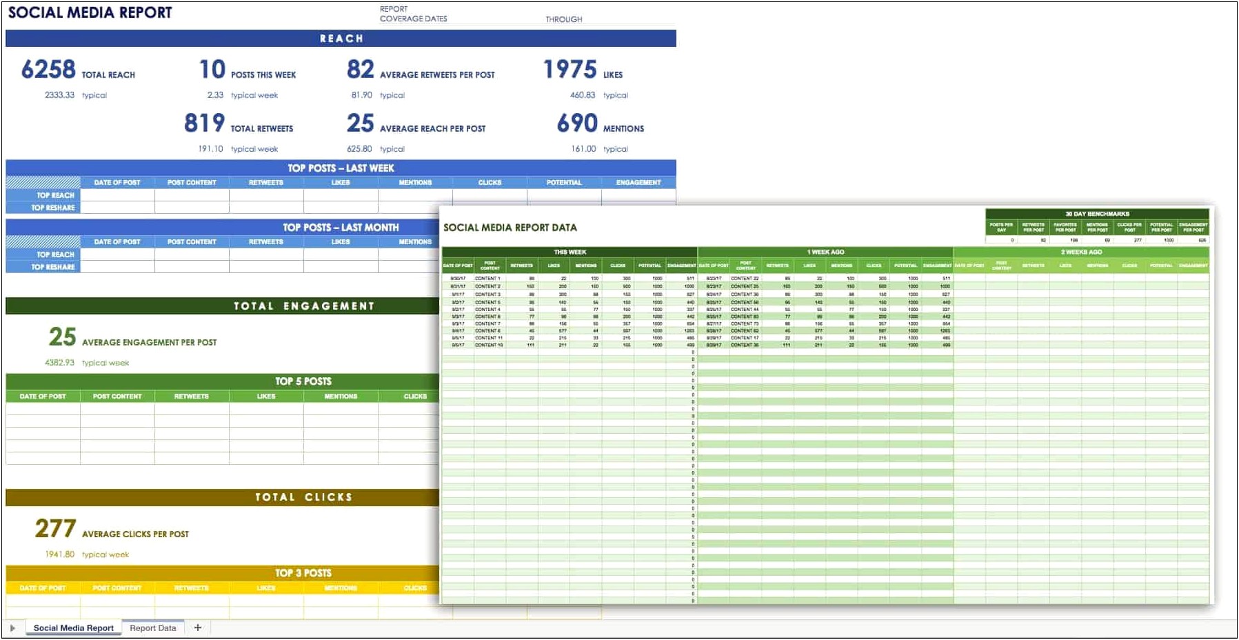 Social Media Marketing Plan Excel Template Instagram