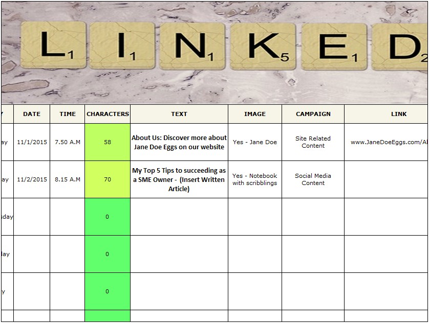 Social Media Plan For Small Business Template