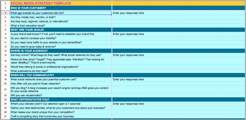 Social Media Plan Template Non Profit