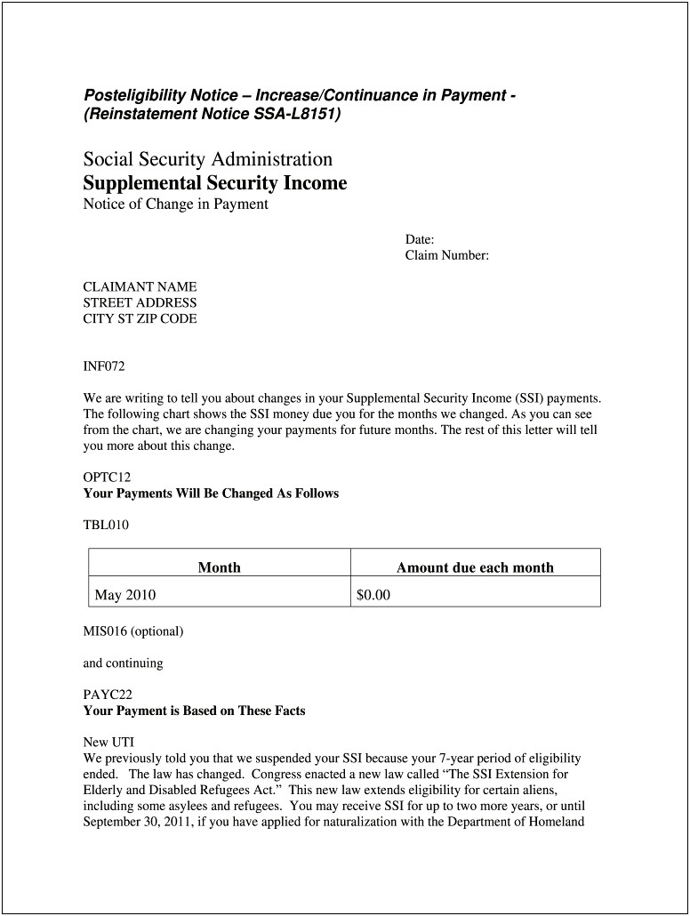 Social Security Ssi Award Letter Template Pdfiller