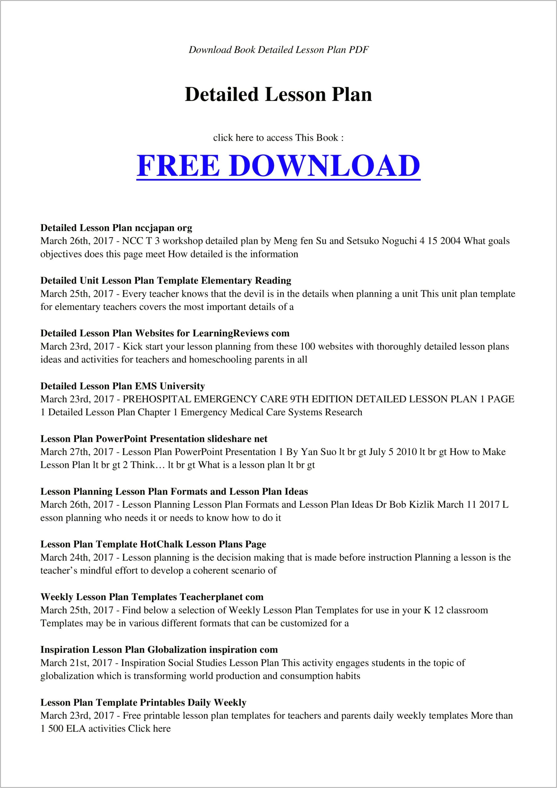 Social Studies Lesson Plan Templates Free