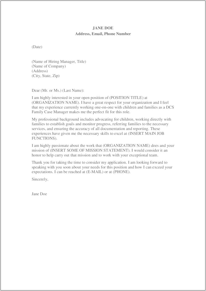 Social Work Letter Of Recommendation Template