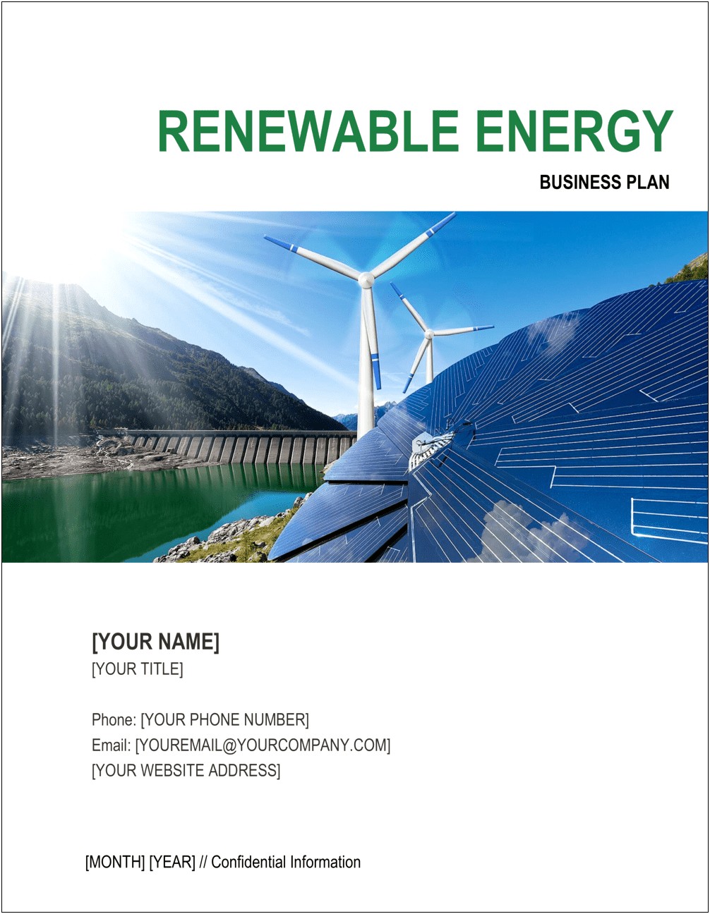 Solar Energy Farm Business Plan Template