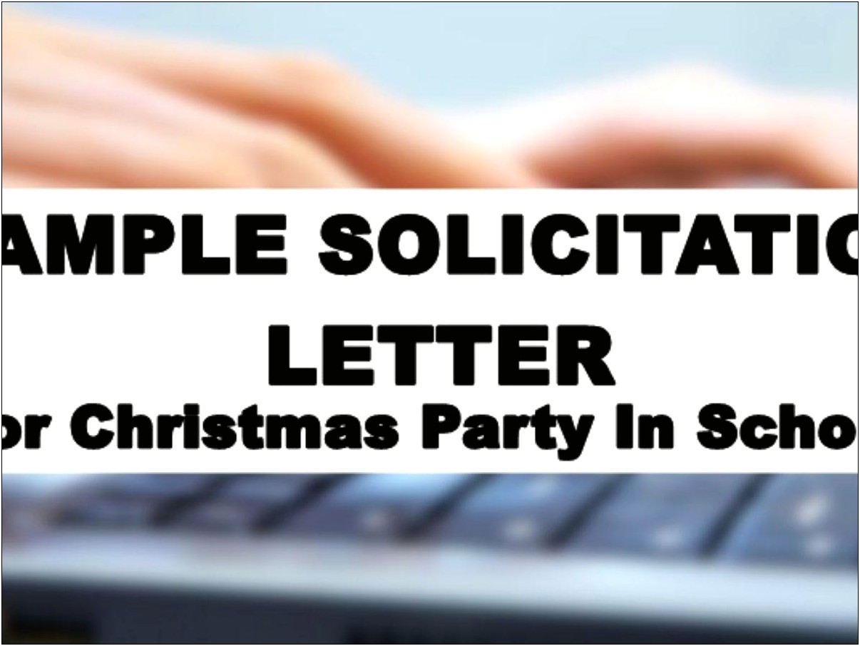 Solicitation Letter Template For Christmas Party