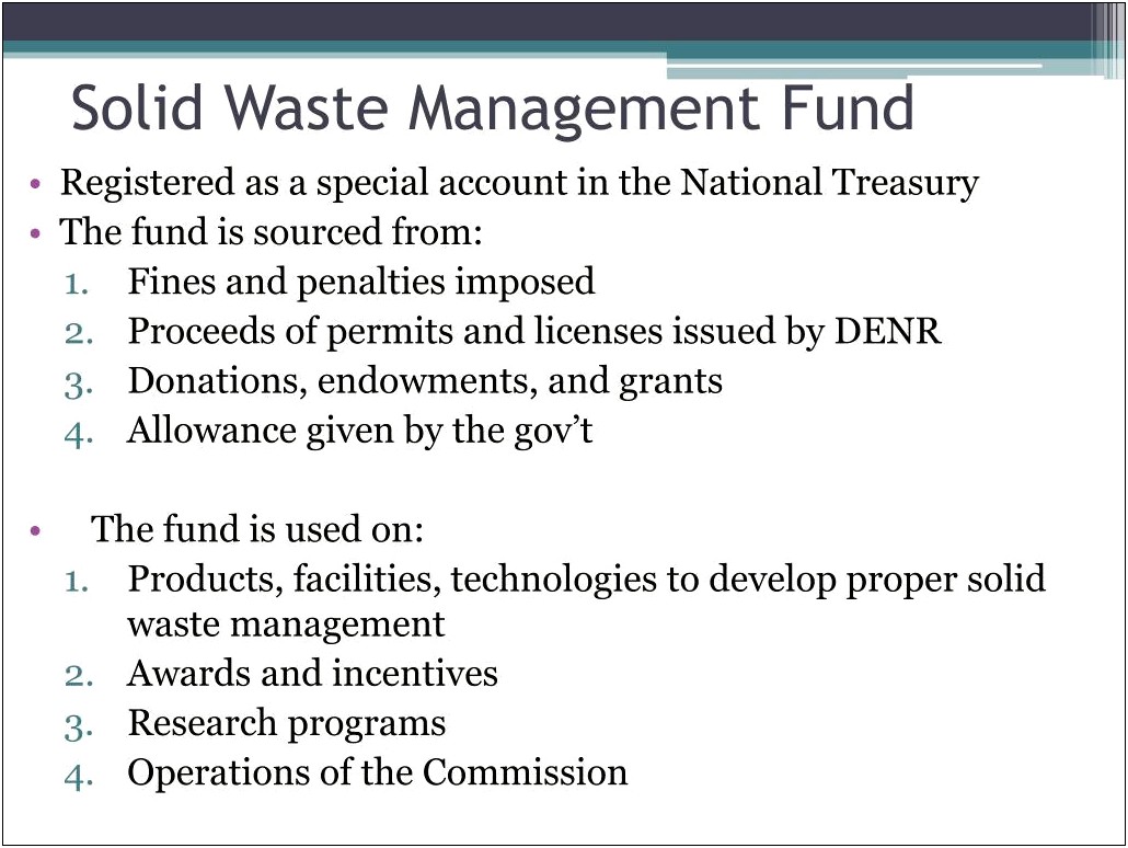 Solid Waste Management Plan Template Philippines